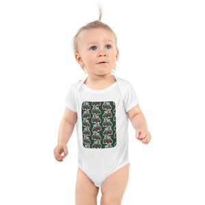 Furrow & Fields Baby Bodysuit White / 12 months Baby Fendt 313 Vario Tractor Bodysuit – Green Pattern Quality Farmers Merch