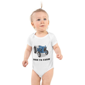 Furrow & Fields Baby Bodysuit White / 12 months Baby Ford 3600 Tractor Bodysuit – Born to Farm Quality Farmers Merch