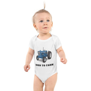 Furrow & Fields Baby Bodysuit White / 12 months Baby Ford 5000 Tractor Bodysuit – Born to Farm Quality Farmers Merch