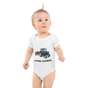 Furrow & Fields Baby Bodysuit White / 12 months Baby Ford 6640 Tractor Bodysuit – Future Farmer Quality Farmers Merch