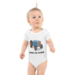 Furrow & Fields Baby Bodysuit White / 12 months Baby Fordson Major Tractor Bodysuit – Born to Farm Quality Farmers Merch