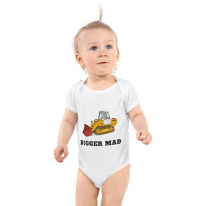 Furrow & Fields Baby Bodysuit White / 12 months Baby JCB 112 Digger Bodysuit – Digger Mad Quality Farmers Merch