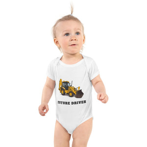 Furrow & Fields Baby Bodysuit White / 12 months Baby JCB 3CX Sitemaster Plus Digger Bodysuit – Future Driver Quality Farmers Merch