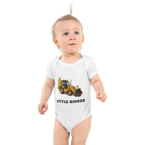Furrow & Fields Baby Bodysuit White / 12 months Baby JCB 3CX Sitemaster Plus Digger Bodysuit – Little Digger Quality Farmers Merch