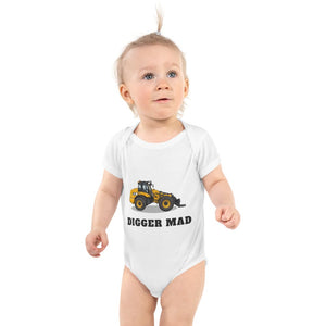 Furrow & Fields Baby Bodysuit White / 12 months Baby JCB TM420 Digger Bodysuit – Digger Mad Quality Farmers Merch