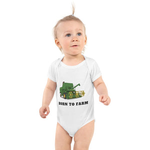 Furrow & Fields Baby Bodysuit White / 12 months Baby John Deere 530 Combine Bodysuit – Born to Farm Quality Farmers Merch