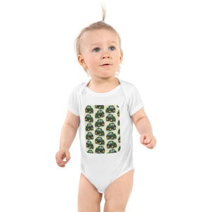 Furrow & Fields Baby Bodysuit White / 12 months Baby John Deere 6R 250 Tractor Bodysuit – Cream Pattern Quality Farmers Merch