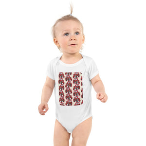 Furrow & Fields Baby Bodysuit White / 12 months Baby Massey Ferguson 188 Tractor Bodysuit – Cream Pattern Quality Farmers Merch