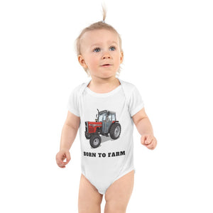Furrow & Fields Baby Bodysuit White / 12 months Baby Massey Ferguson 390T Tractor Bodysuit – Born to Farm Quality Farmers Merch