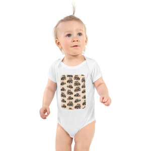 Furrow & Fields Baby Bodysuit White / 12 months Baby Renault Tractors Bodysuit – Cream Pattern Quality Farmers Merch