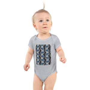 Furrow & Fields Baby Bodysuit Heather / 12 months Baby Ford 7700 Tractor Bodysuit – Charcoal Pattern Quality Farmers Merch