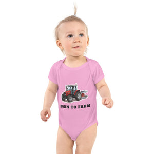 Furrow & Fields Baby Bodysuit Pink / 12 months Baby Massey Ferguson 6255 Tractor Bodysuit – Born to Farm Quality Farmers Merch