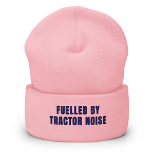 Furrow & Fields Baby Pink Fuelled by Tractor Noise | Cuffed Beanie Quality Farmers Merch
