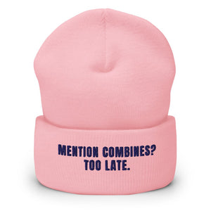 Furrow & Fields Baby Pink Mention Combines? Too Late. | Cuffed Beanie Quality Farmers Merch