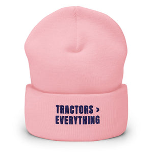 Furrow & Fields Baby Pink Tractors > Everything | Cuffed Beanie Quality Farmers Merch