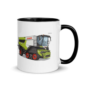 Furrow & Fields Black / 11 oz CLAAS Lexion 8600 TerraTrac | Mug with Color Inside Quality Farmers Merch