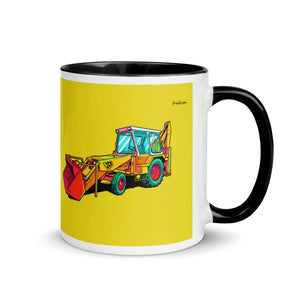 Furrow & Fields Black / 11 oz JCB 3C II Pop Art | Mug with Color Inside Quality Farmers Merch
