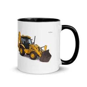 Furrow & Fields Black / 11 oz JCB 3CX Sitemaster Plus | Mug with Color Inside Quality Farmers Merch
