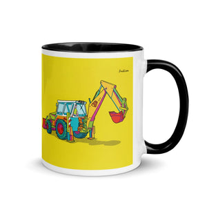 Furrow & Fields Black / 11 oz JCB 4D II Pop Art | Mug with Color Inside Quality Farmers Merch