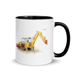 Furrow & Fields Black / 11 oz JCB 4D II Watercolor | Mug with Color Inside Quality Farmers Merch