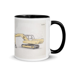 Furrow & Fields Black / 11 oz JCB 806 Pencil Sketch | Mug with Color Inside Quality Farmers Merch