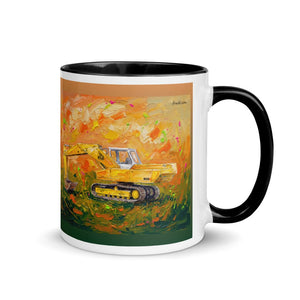 Furrow & Fields Black / 11 oz JCB 806 Splash Art | Mug with Color Inside Quality Farmers Merch