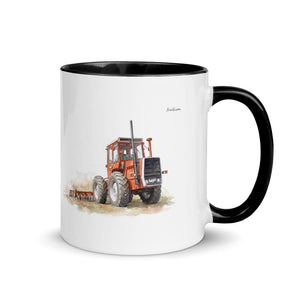 Furrow & Fields Black / 11 oz Massey Ferguson 1200 Watercolor | Mug with Color Inside Quality Farmers Merch