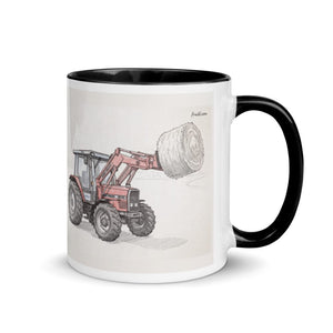 Furrow & Fields Black / 11 oz Massey Ferguson 3070 Autotronic Pencil Sketch | Mug with Color Inside Quality Farmers Merch