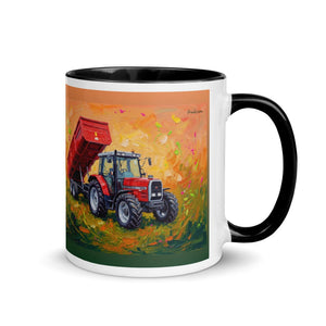 Furrow & Fields Black / 11 oz Massey Ferguson 6180 Splash Art | Mug with Color Inside Quality Farmers Merch