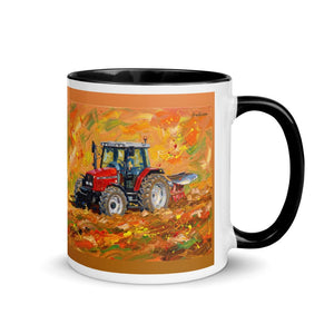 Furrow & Fields Black / 11 oz Massey Ferguson 6255 Splash Art | Mug with Color Inside Quality Farmers Merch