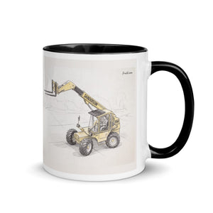Furrow & Fields Black / 11 oz Sanderson 726 Teleporter Pencil Sketch | Mug with Color Inside Quality Farmers Merch