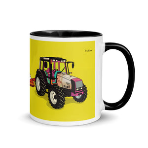 Furrow & Fields Black / 11 oz Valtra 6750 Pop Art | Mug with Color Inside Quality Farmers Merch
