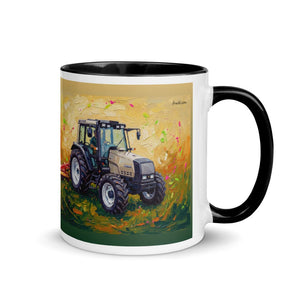 Furrow & Fields Black / 11 oz Valtra 6750 Splash Art | Mug with Color Inside Quality Farmers Merch