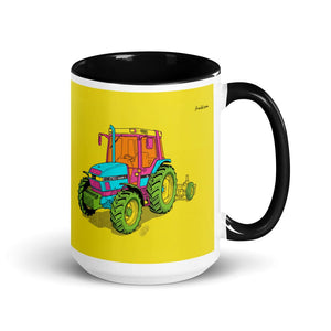 Furrow & Fields Black Case IH 4240 XL Pro Pop Art | 15 oz Mug with Color Inside Quality Farmers Merch