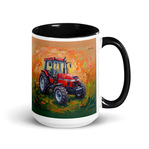 Furrow & Fields Black Case IH 4240 XL Pro Splash Art | 15 oz Mug with Color Inside Quality Farmers Merch