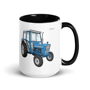 Furrow & Fields Black Ford 4600 Illustration | 15 oz Mug with Color Inside Quality Farmers Merch