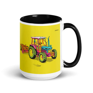 Furrow & Fields Black Ford 7810 Generation III Pop Art | 15 oz Mug with Color Inside Quality Farmers Merch