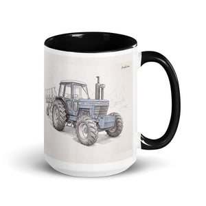 Furrow & Fields Black Ford 9700 Pencil Sketch | 15 oz Mug with Color Inside Quality Farmers Merch