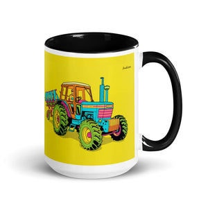 Furrow & Fields Black Ford 9700 Pop Art | 15 oz Mug with Color Inside Quality Farmers Merch