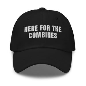 Furrow & Fields Black Here for the Combines | Classic Dad Hat Quality Farmers Merch