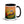 Furrow & Fields Black JCB 3C II Splash Art | 15 oz Mug with Color Inside Quality Farmers Merch