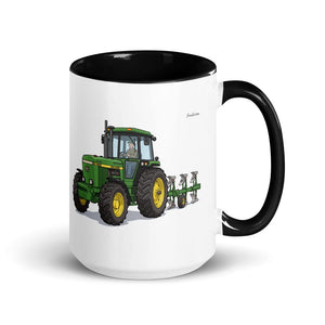Furrow & Fields Black John Deere 4350 Illustration | 15 oz Mug with Color Inside Quality Farmers Merch