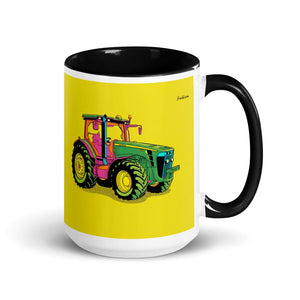 Furrow & Fields Black John Deere 8345R Pop Art | 15 oz Mug with Color Inside Quality Farmers Merch