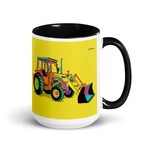 Furrow & Fields Black Massey Ferguson 50E Pop Art | 15 oz Mug with Color Inside Quality Farmers Merch