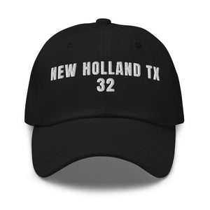 Furrow & Fields Black New Holland TX 32 | Classic Dad Hat Quality Farmers Merch
