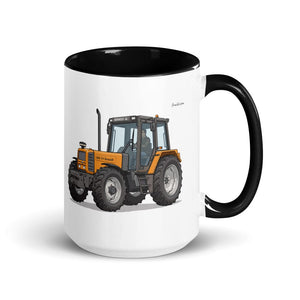 Furrow & Fields Black Renault 106-54 TL Illustration | 15 oz Mug with Color Inside Quality Farmers Merch