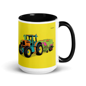 Furrow & Fields Black Renault Atles 926 RZ Pop Art | 15 oz Mug with Color Inside Quality Farmers Merch