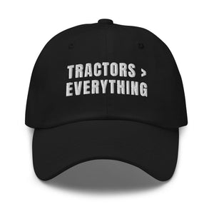 Furrow & Fields Black Tractors > Everything | Classic Dad Hat Quality Farmers Merch