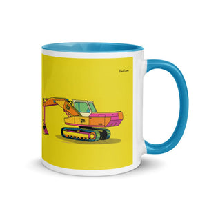 Furrow & Fields Blue / 11 oz JCB 806 Pop Art | Mug with Color Inside Quality Farmers Merch