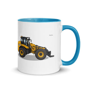 Furrow & Fields Blue / 11 oz JCB TM420 | Mug with Color Inside Quality Farmers Merch